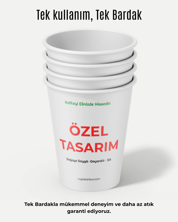 Her bardak size özel. İster isim, ister logo, ister mesaj… Karton bardaklarımız, anında kişiselleştirilebilir baskı ile markanızı ve tarzınızı yansıtır. Özel anlar için hızlı, kaliteli ve fark yaratan çözümler sunuyoruz.